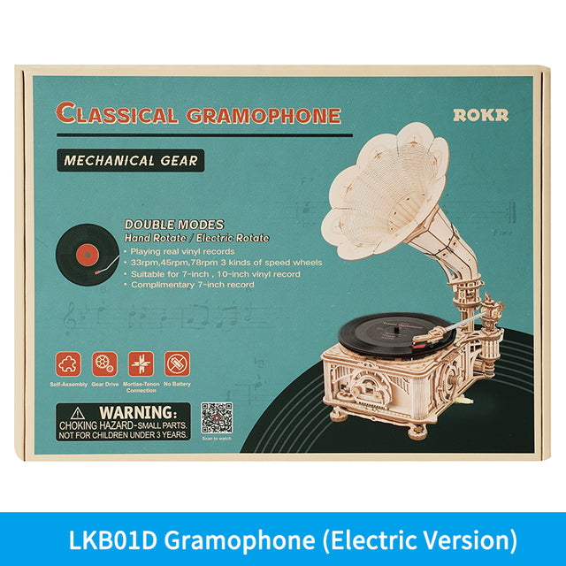 Robotime Toyz Hand Crank Gramophone