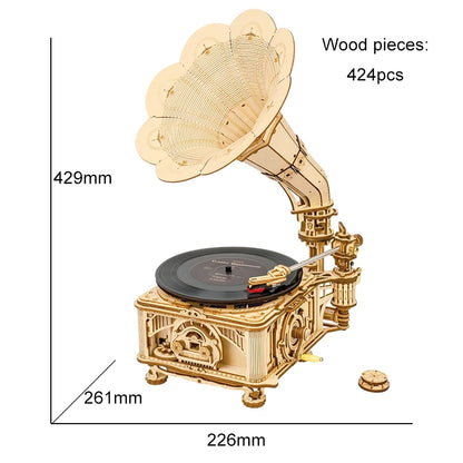 Robotime Toyz Hand Crank Gramophone