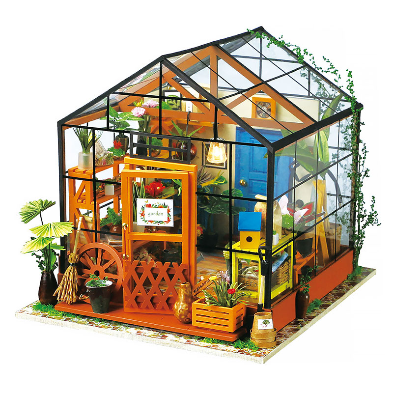 RoboTime Toyz Wooden Miniature Dollhouse Kits