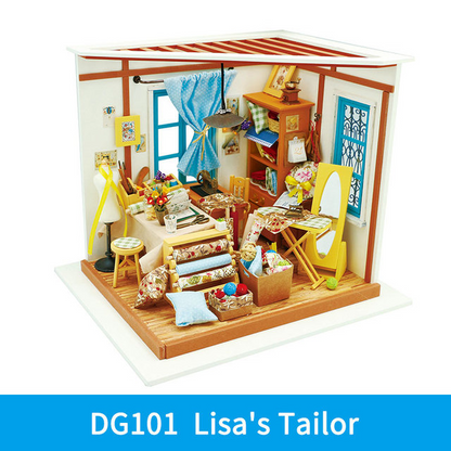 RoboTime Toyz Wooden Miniature Dollhouse Kits