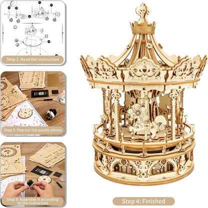 Robotime Toyz 3D Rotating Carousel