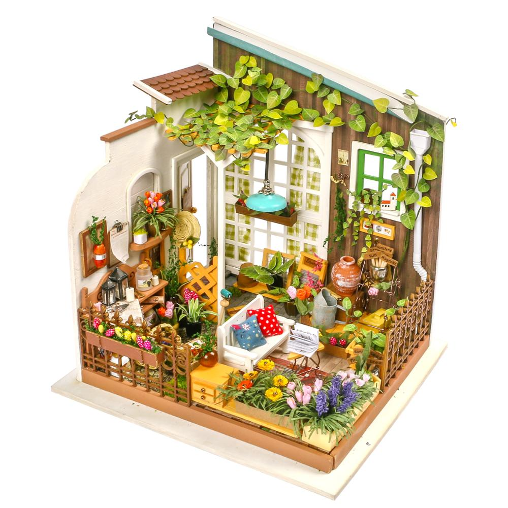 RoboTime Toyz Wooden Miniature Dollhouse Kits